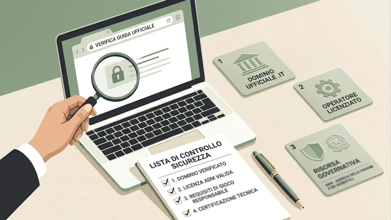 Percorso ordinato di verifica tra dominio del sito, dati dell’operatore e risorse ADM
